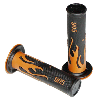 24mm 22mm Orange Flame Throttle Hand Grips for PIT PRO Dirt Bike