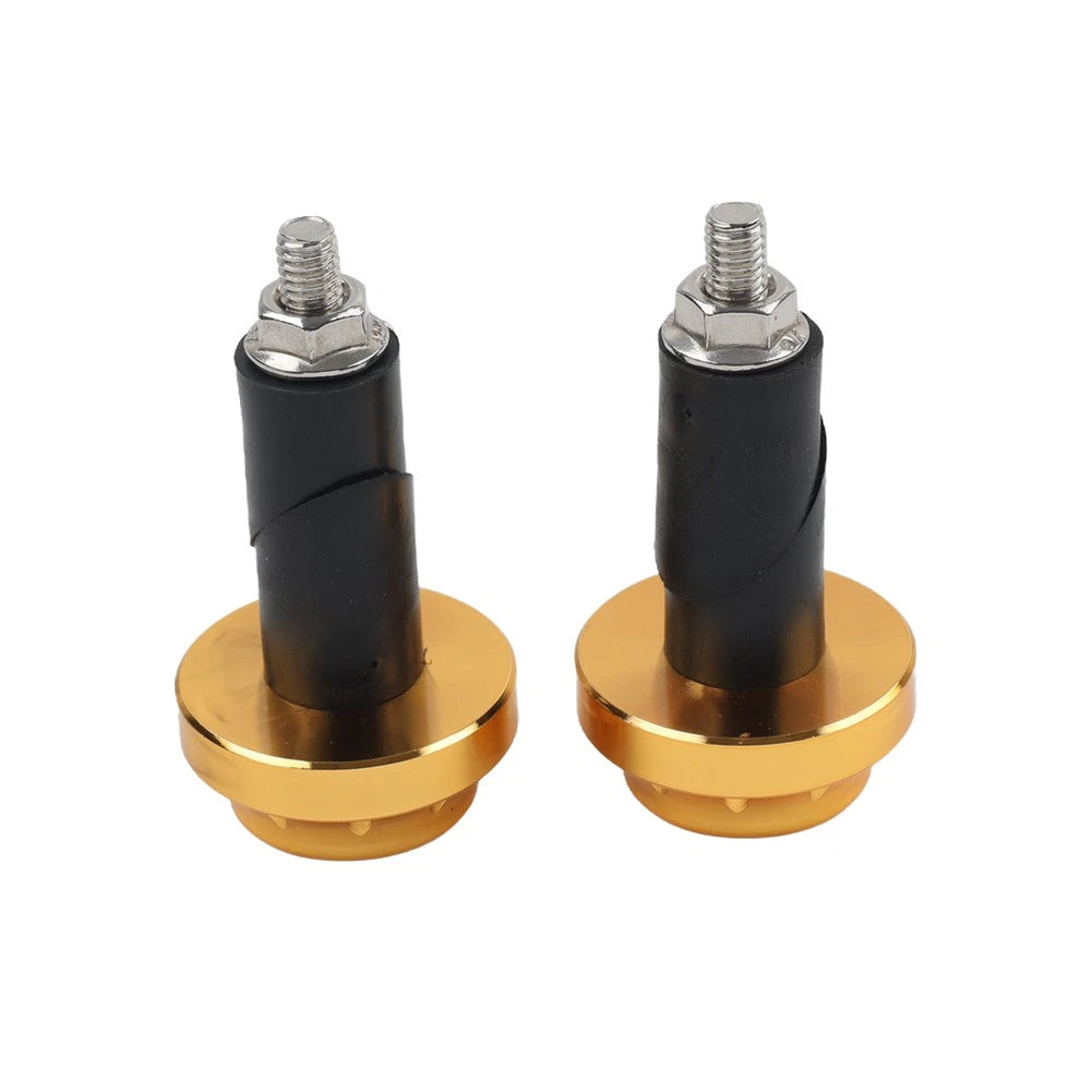 Gold Motorcycle Handlebar Grips 7/8'' 1'' with End Caps for Make & Model