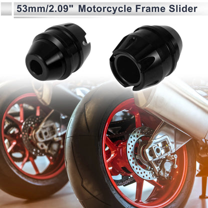 16mm Aluminum Alloy Motorcycle Slider Frame 2 x Black for Make Model