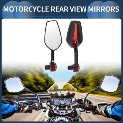 Pair Rear View Mirrors for Motorcycle Dual Sport Plastic