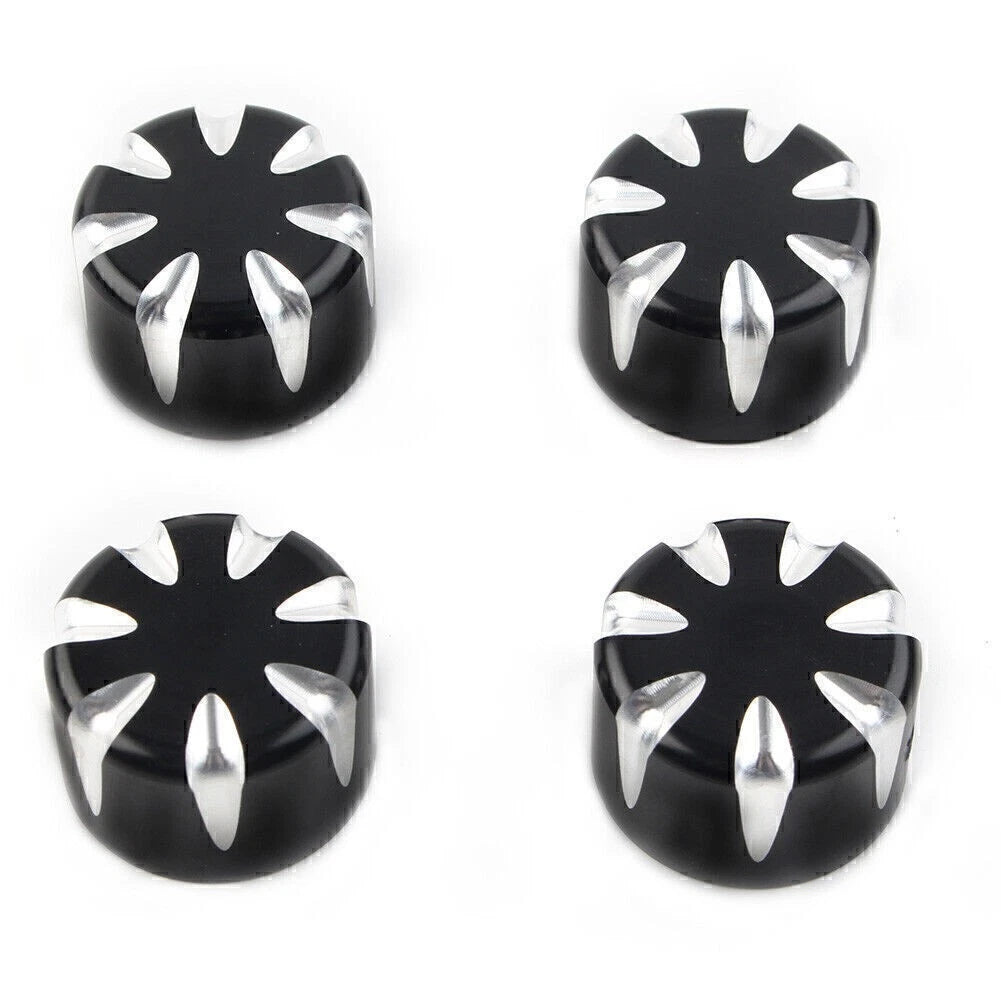 4 x Motorcycle Engine Screw Topper Cover Head Bolt Caps Black for Harley 883
