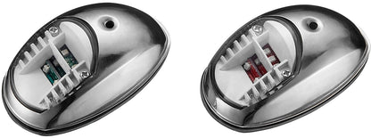 Boat LED Navigation Lights Stainless Steel Covers Fully Sealed Casing 2 N Miles
