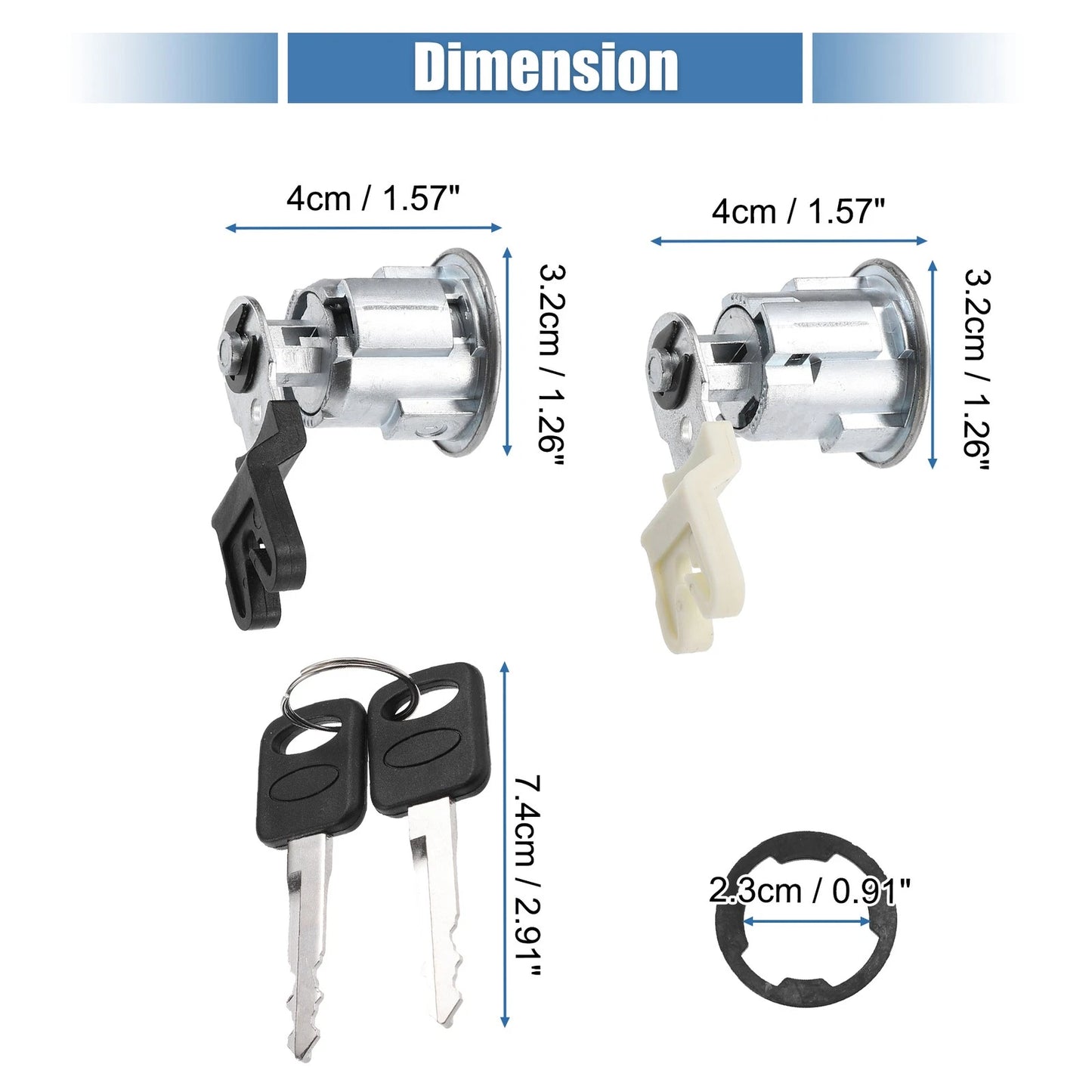 Door Lock Cylinder with Keys Set for Ford E150 (2004-2014)