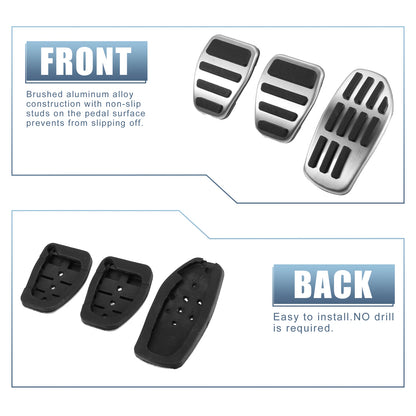 4pcs Accelerator & Brake Pedal Covers for Nissan Qashqai J11 (2016)