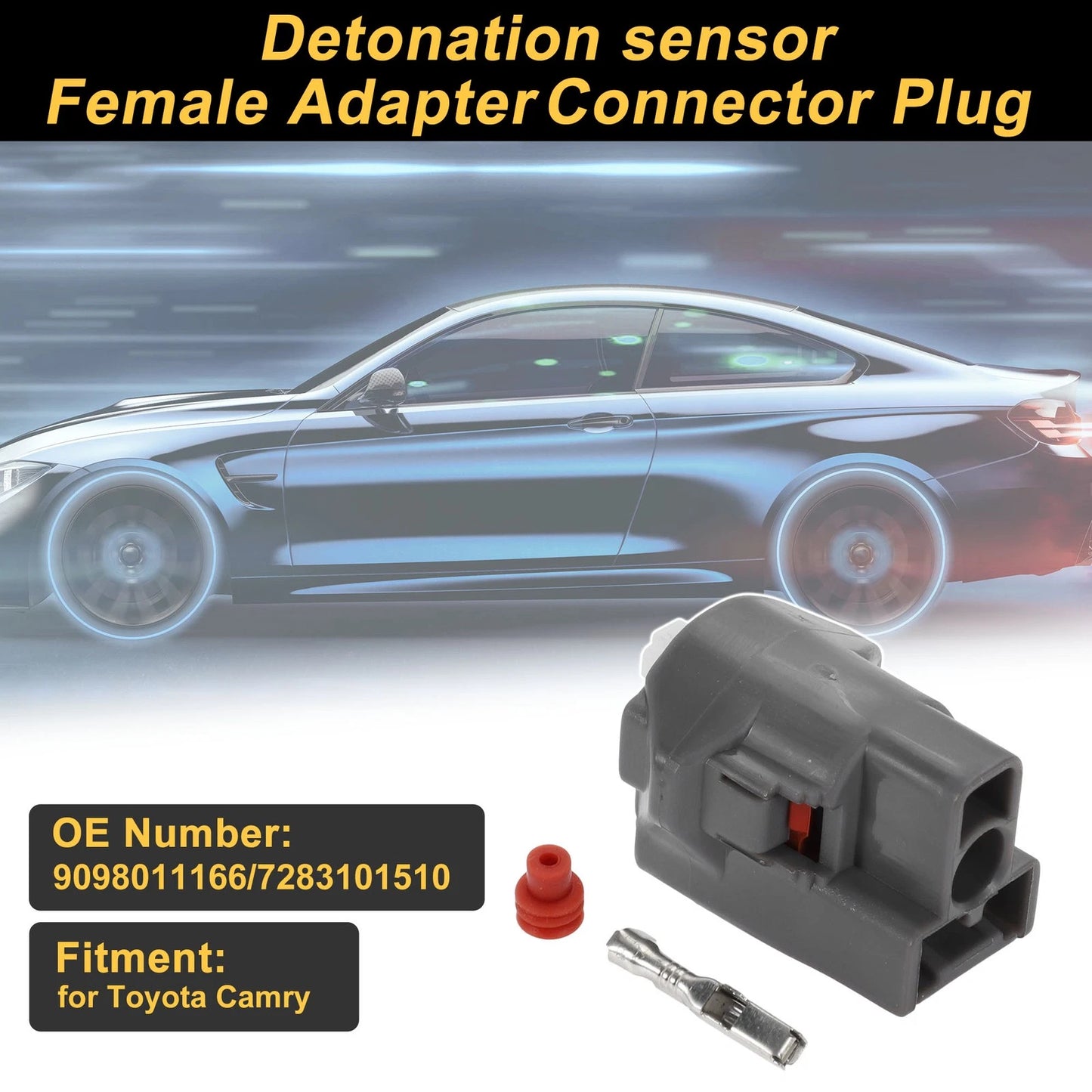Set 1 Pin Knock Sensor Connector Plug for Toyota Camry
