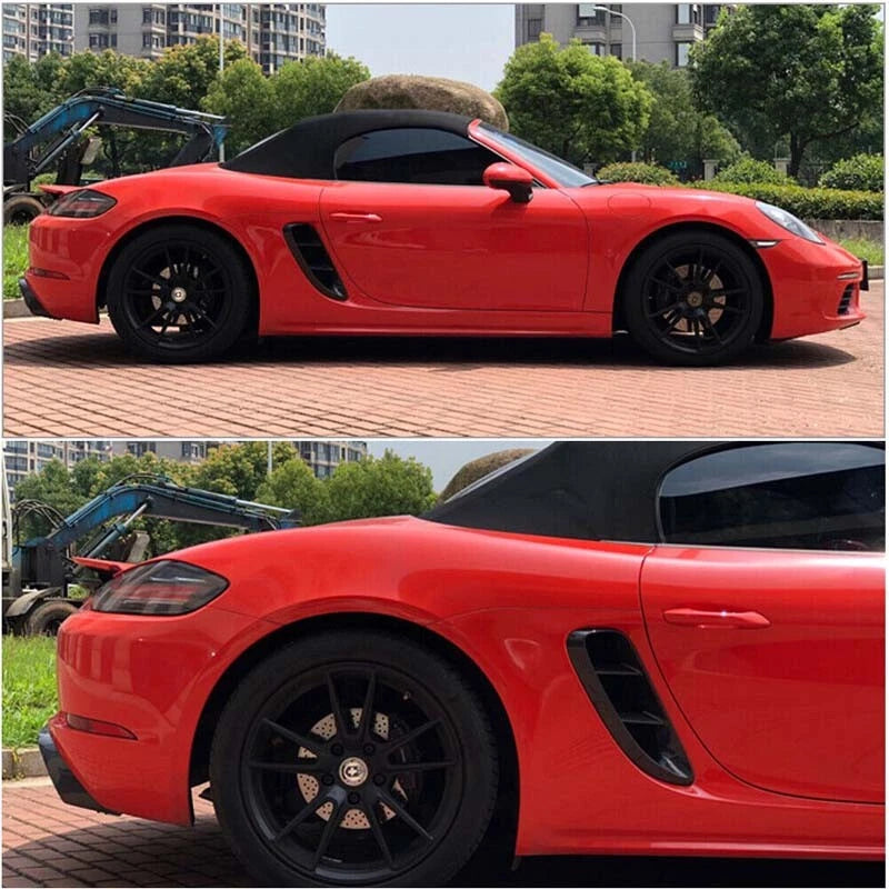 Real Carbon Fiber Side Air Vent Intake Fender for Porsche 718 Cayman 2016-2018