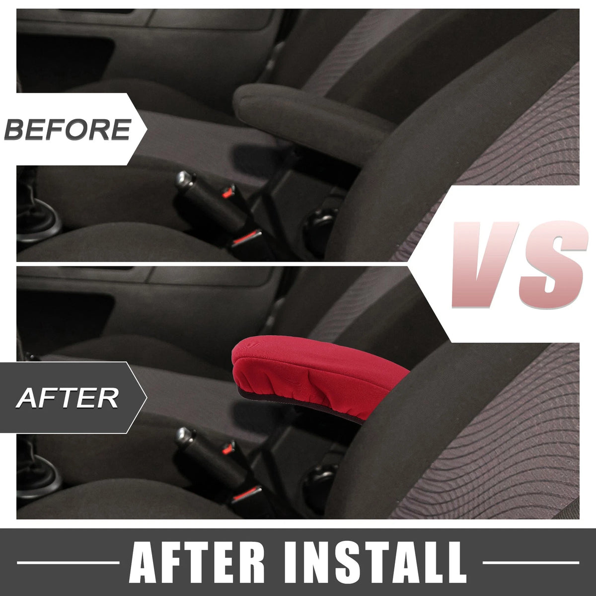 Car Center Console Armrest Cover for Ford Fusion (2017-2020) Red
