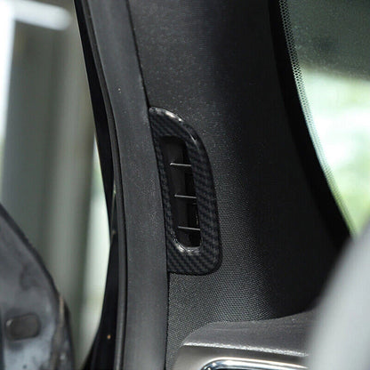 Real Carbon Fiber A-Pillar Air Vent Outlet Cover Trim for Jeep Grand Cherokee