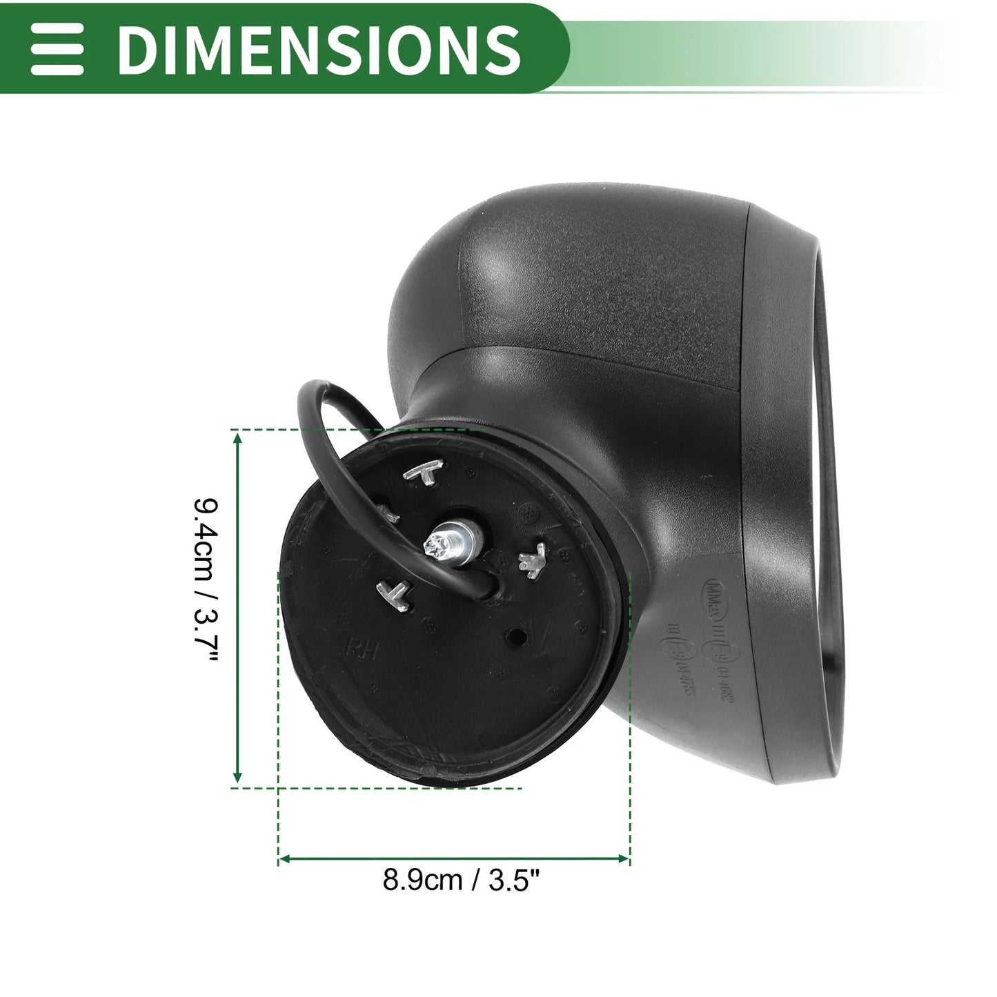 Right Side Door Mirror for Ford Fiesta MK7 (2012-2017)
