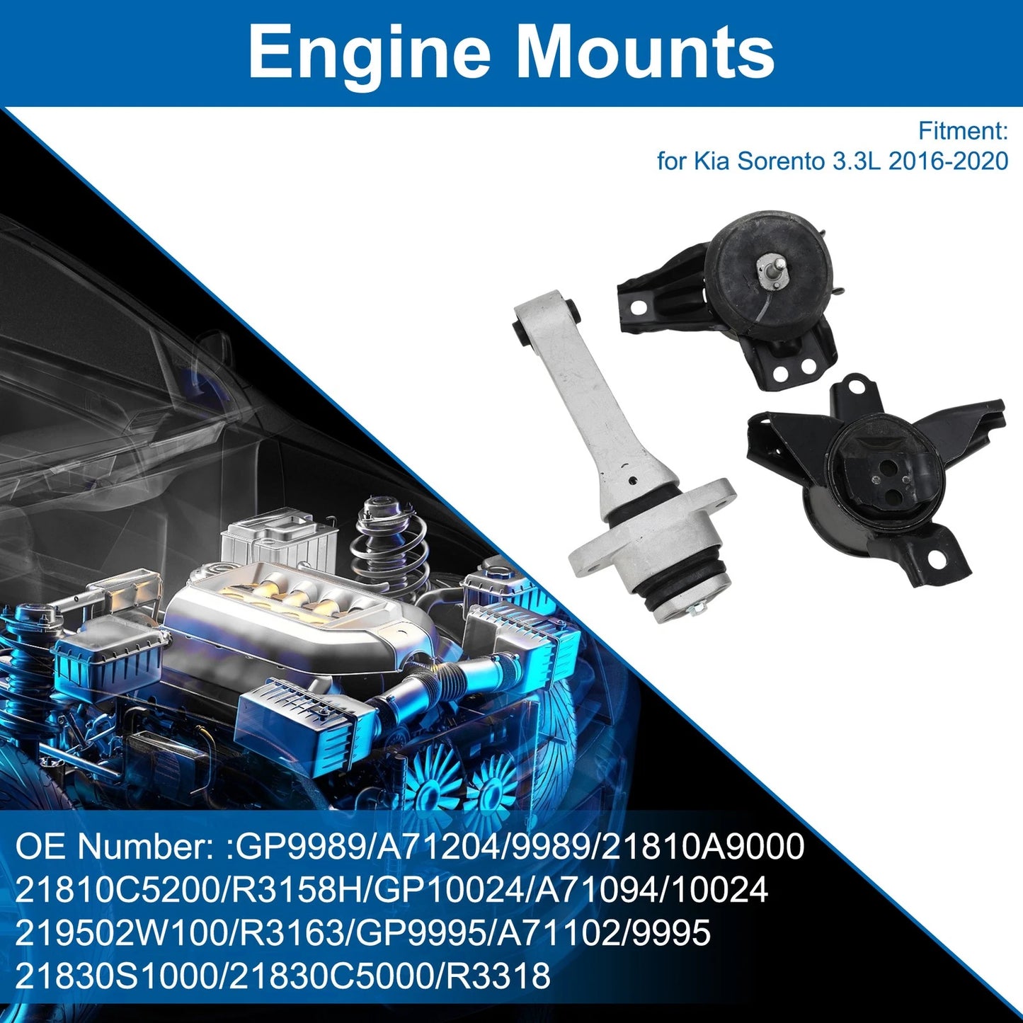 Engine Motor Mount for Kia Sorento 3.3L (2016-2020)