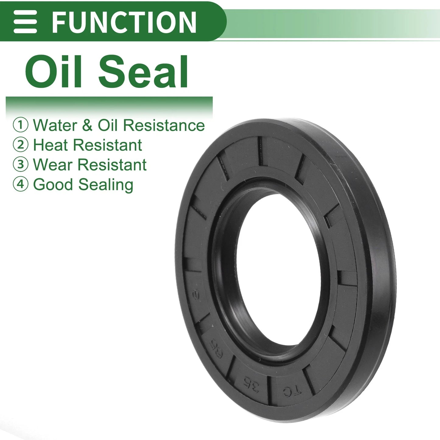 Oil Seal 35x65x8mm NBR Rubber Black 5 Pcs for Car