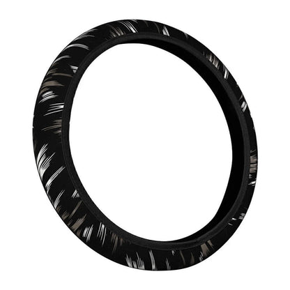 15" PU Leather Steering Wheel Cover Trim for Car - Grey & Black (2015-2023)