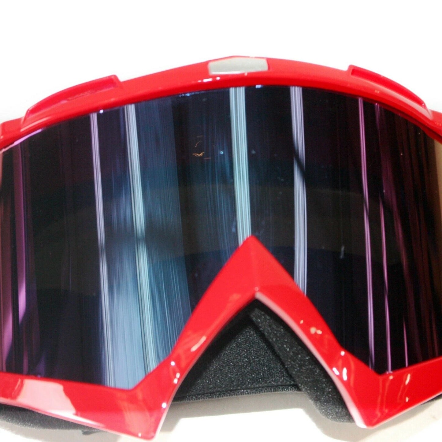 Tinted Red MX Goggles for Motocross Motorbike - Anti-Fog UV Protection (N/A)