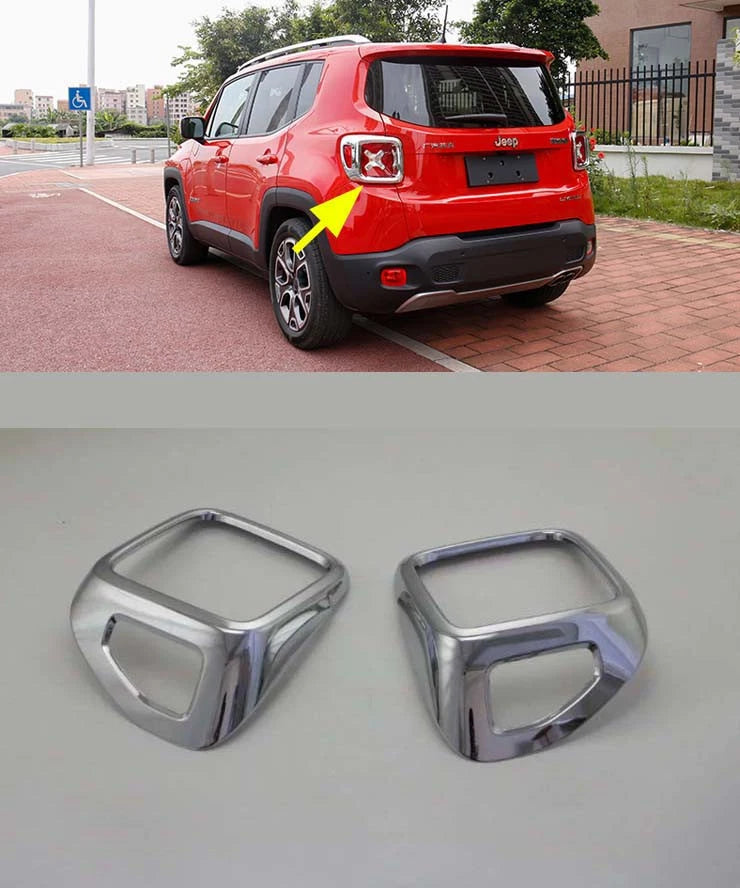 Chrome Rear Light Cover Trim for 2015-2018 Jeep Renegade (2015-2018)