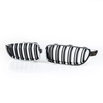 M4 Style Chrome Black Front Grill for BMW F32 F33 F36 F80 F82 M3 M4 (2012-2020)