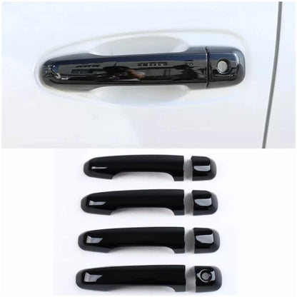 Glossy Black Door Handle Cover Trim for Toyota Land Cruiser Prado (2010-2019)