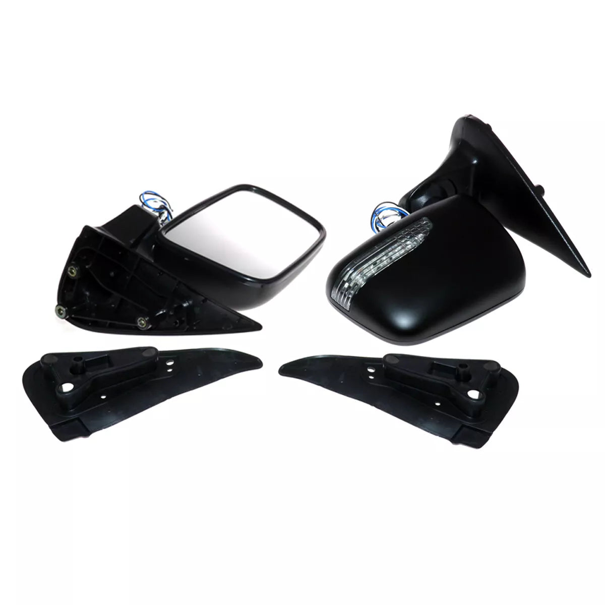 x2 Black LED Door Wing Mirrors for Toyota Hilux2005-2015