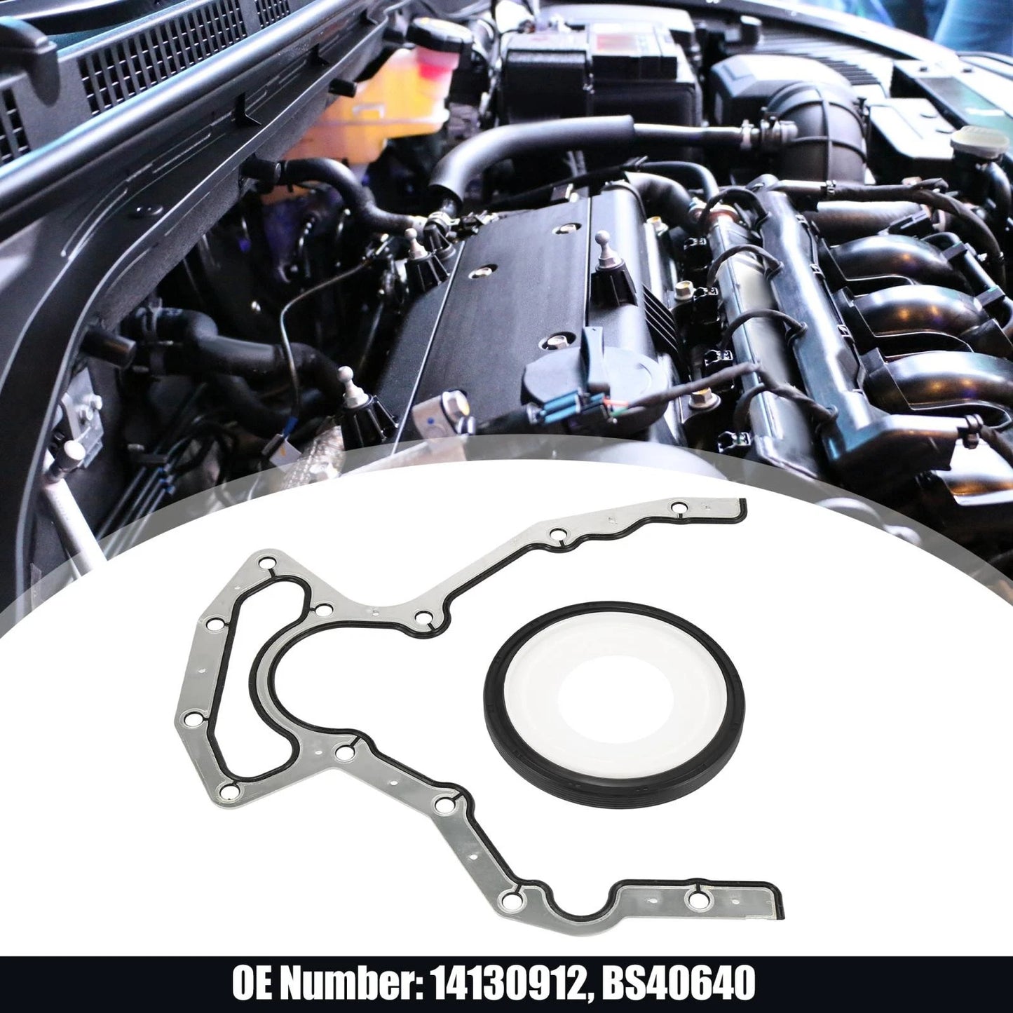 Timing Cover & Rear Main Seal Gaskets Set for GMC 4.8L/5.3L (2000-2007)
