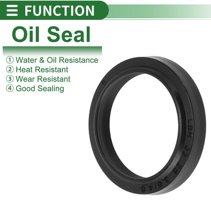 Oil Seal 22x28x3.6mm Black 5 Pcs Seal Ring Shaft NBR for Car
