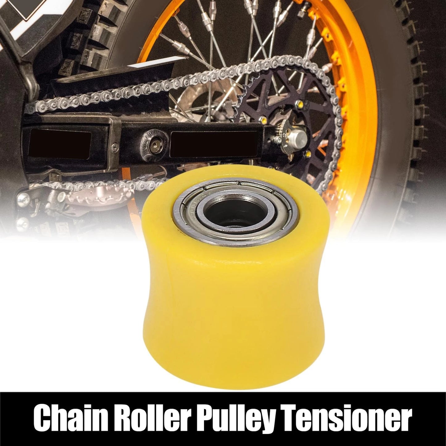 10mm Chain Roller Pulley Tensioner Wheel Guide for Motorcycle ATV Dirt Bike