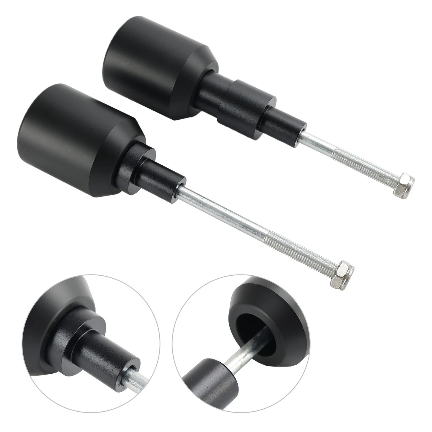 Crash Slider Protector Aluminum Frame Black for Kawasaki Z650 Ninja (17-23)