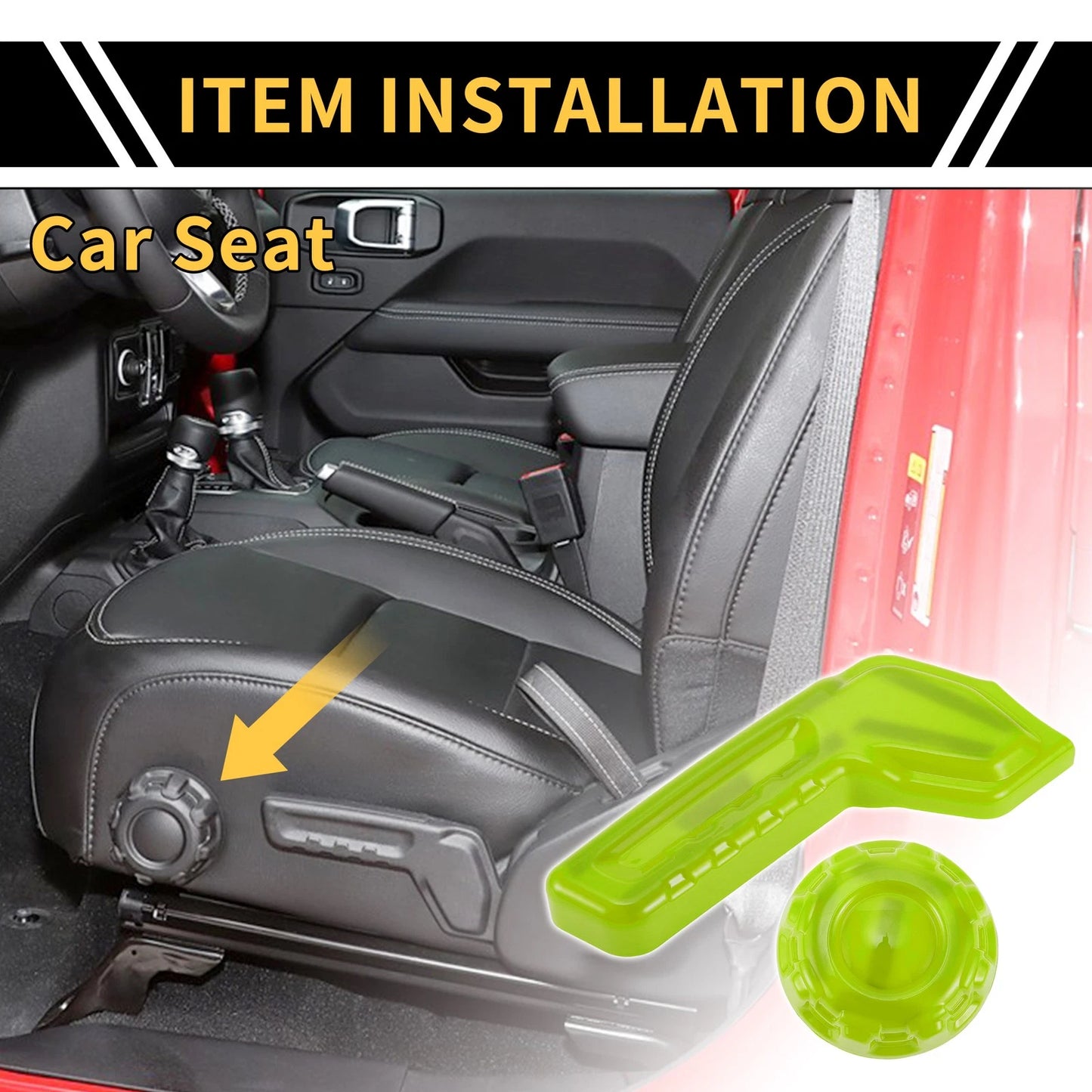 Seat Adjustment Button Cover Trim for Jeep Gladiator JT (2018-2024) Green