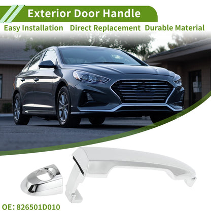 Exterior Door Handle for Hyundai Kia Silver Tone Front Left (2011-2019)