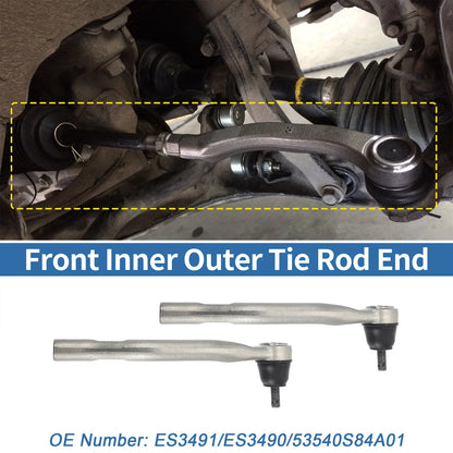 Front Outer Tie Rod End Links for Acura CL TL