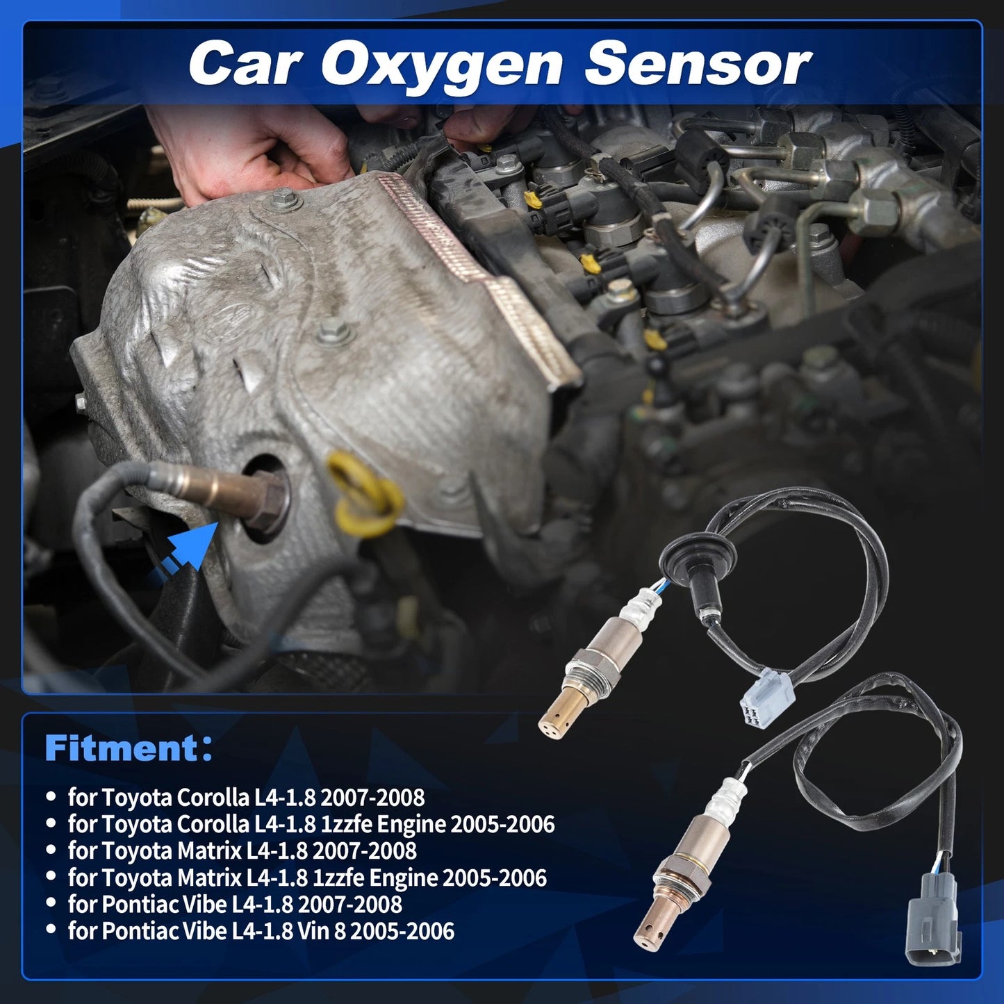 2 x Upstream & Downstream Oxygen Sensor for Toyota Corolla (2007–2008)