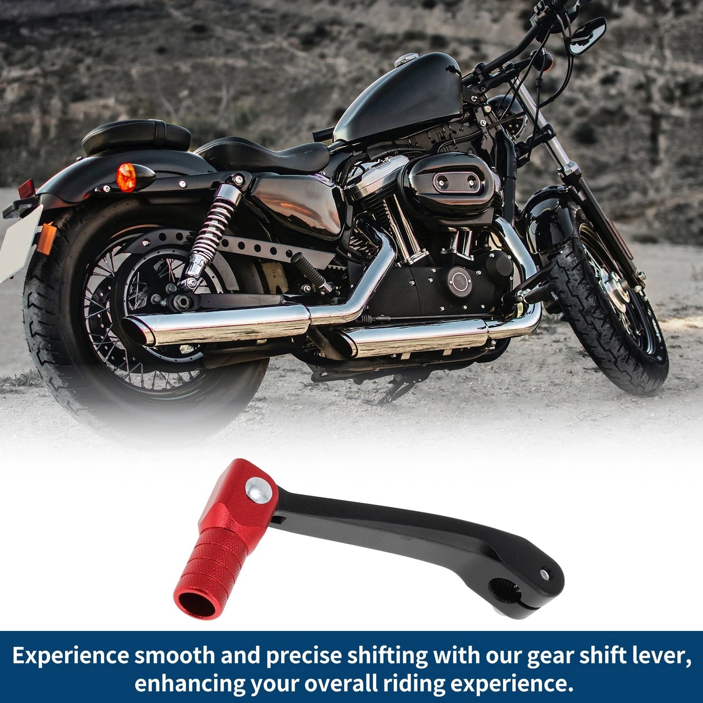 Folding Shifter Lever for Honda CRF150F 2003-2017 Black & Red