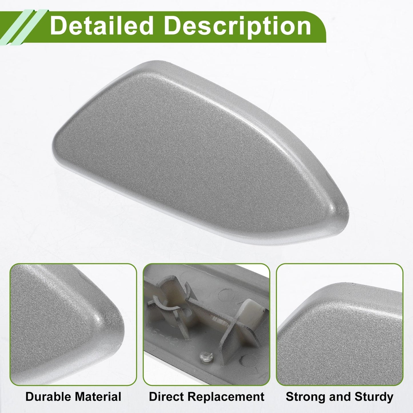 Front Left Washer Nozzle Cover for Toyota Rav4 (2010-2012) Silver Tone