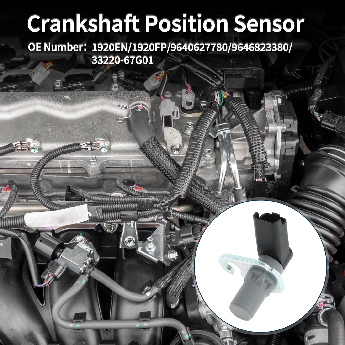 Crankshaft Position Sensor for PEUGEOT 307 2.0 16V (2005-2007)