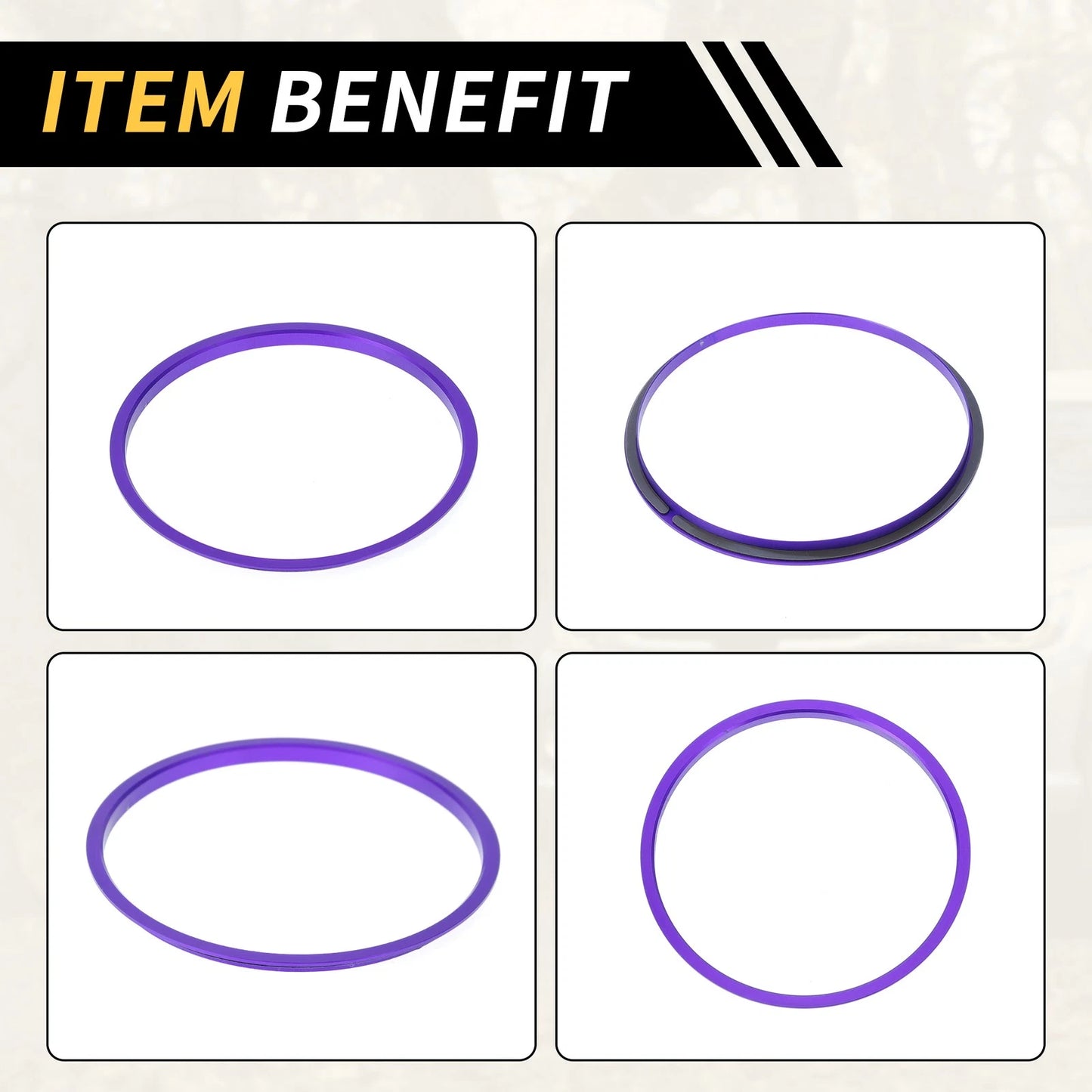 Purple AC Vent Dashboard Decoration Rings for Toyota Tacoma (2016-2021) 4 Pcs