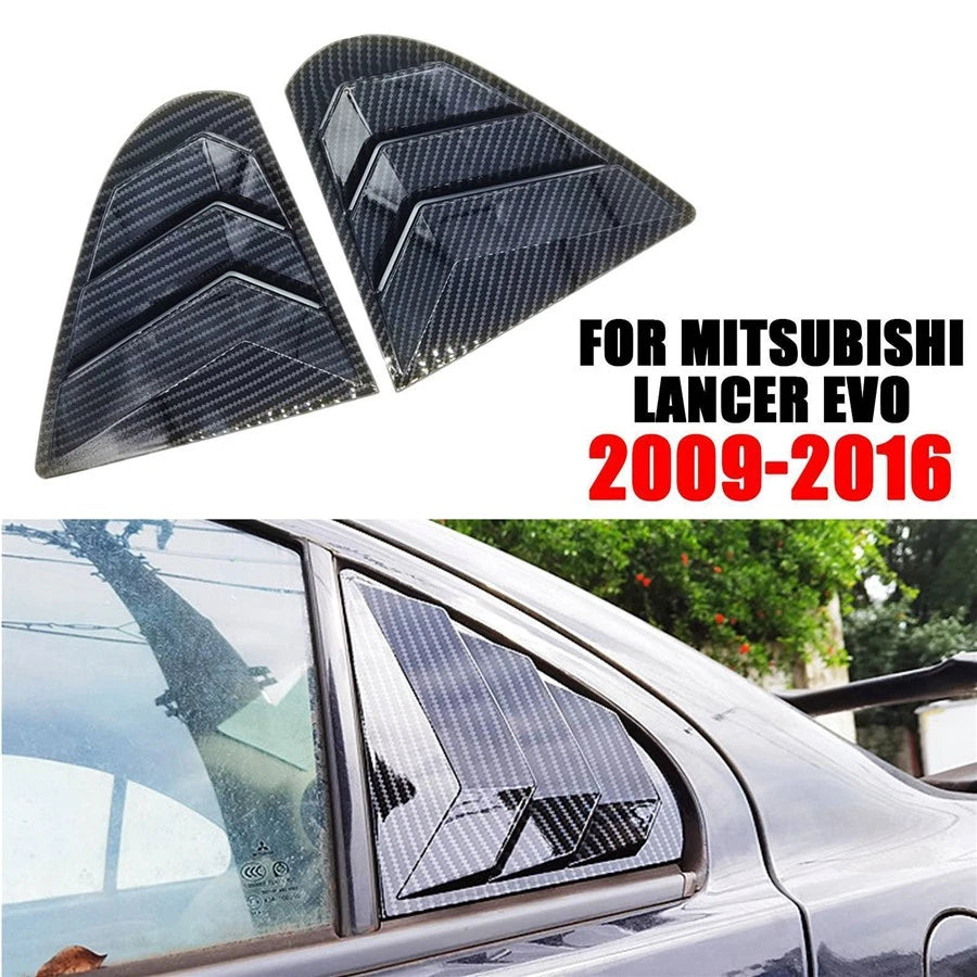 Carbon Fiber Look Quarter Window Louvers for Mitsubishi Lancer EVO (2001-2007)
