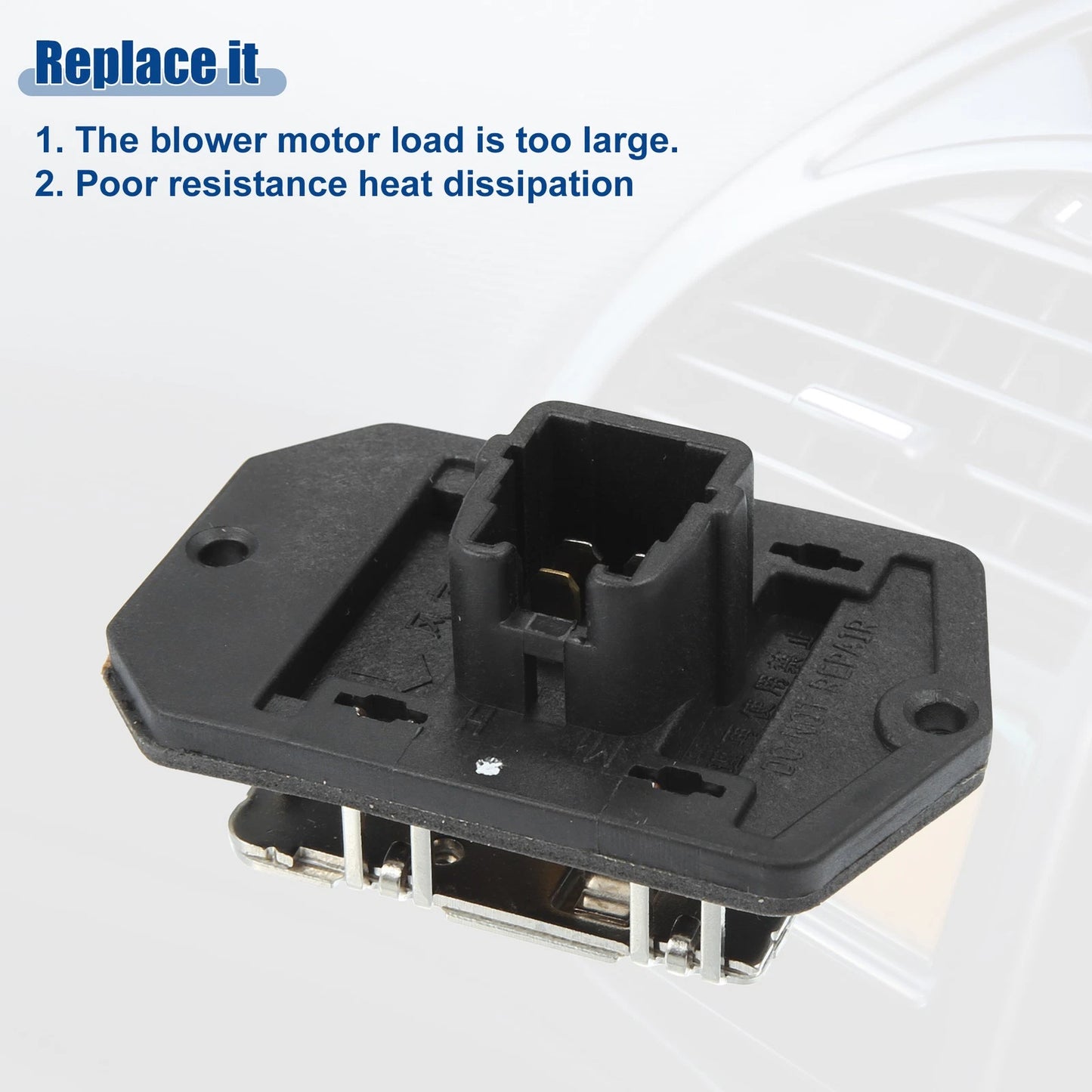 HVAC Blower Motor Resistor for Toyota Celica (2000-2005) Black Silver Tone