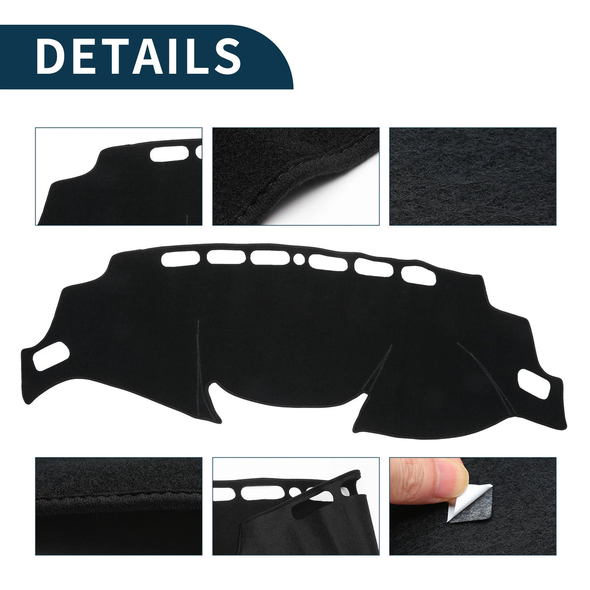Dashboard Cover Mat for Nissan X-Trail T32 (2013-2024) - Black 1 Set