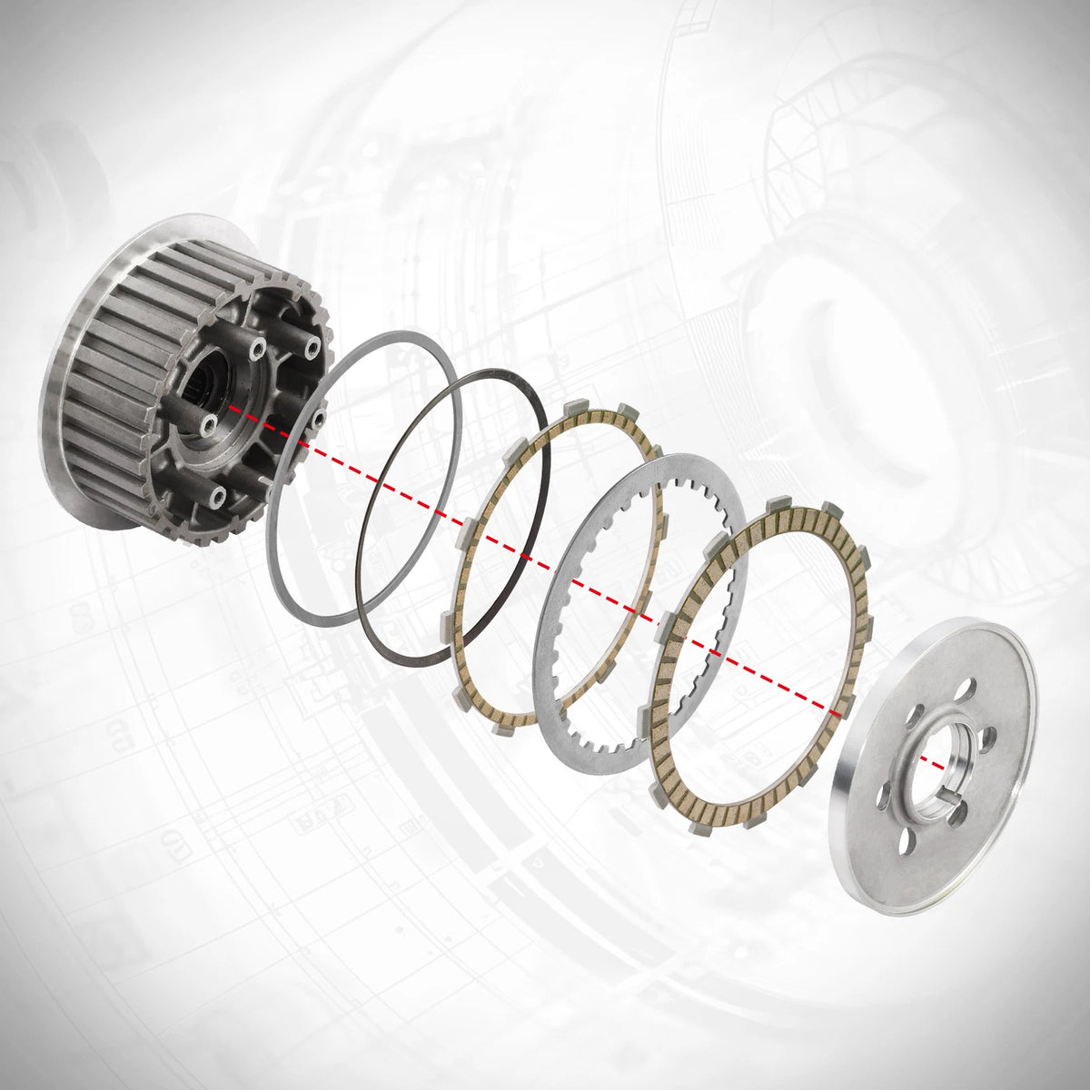 Clutch Pressure Plate & Plates Kit for Harley Road King Glide (2011-2016)