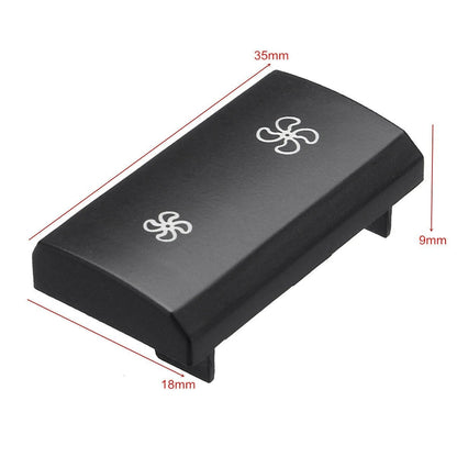 Fan Button for Car A/C Heater Controls Black Plastic Panel