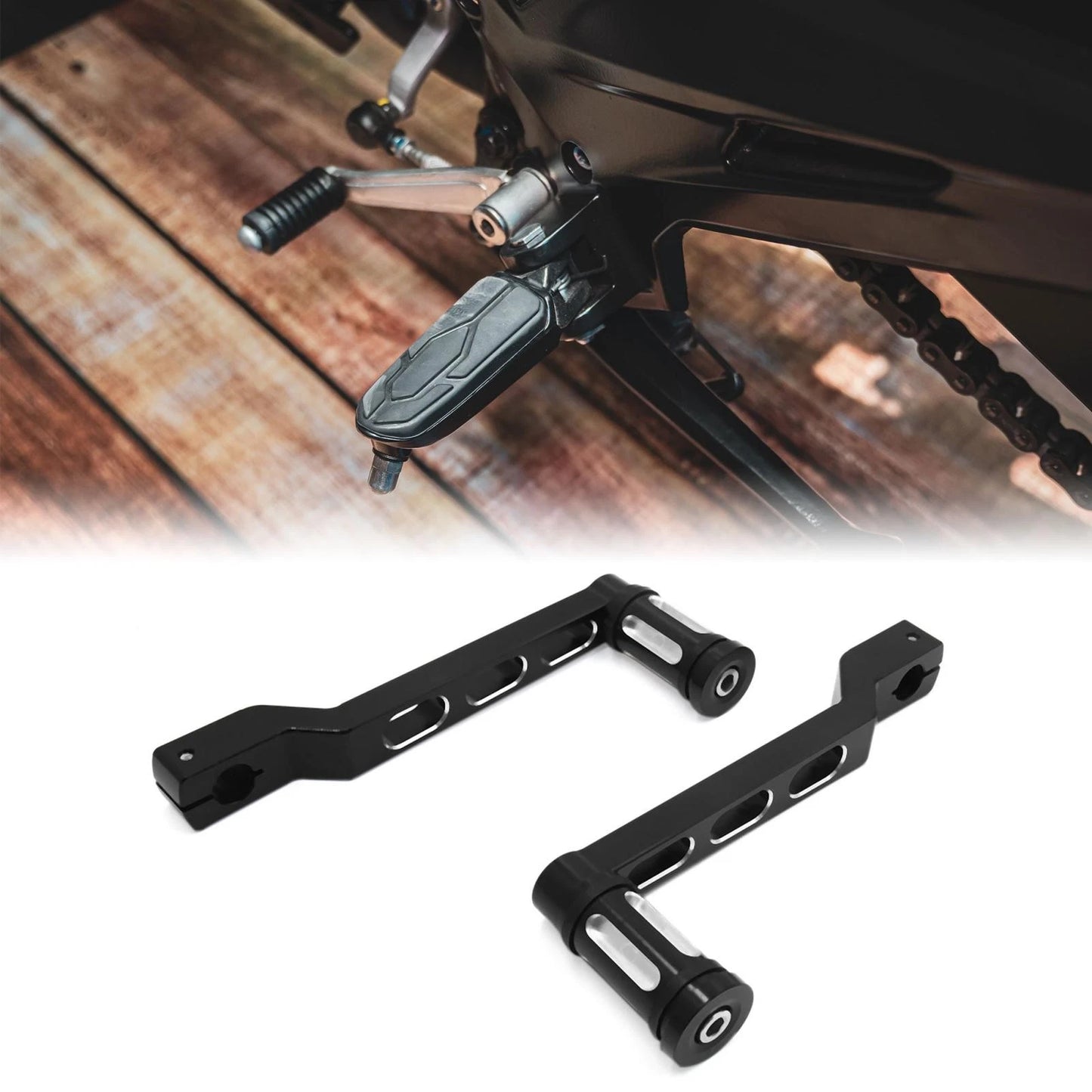 2 x Black Metal Gear Shifter Shift Lever Pedal for Harley Davidson
