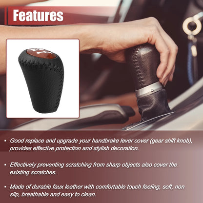 Wood Grain Brown Auto Gear Stick Shift Knob for Toyota Land Cruiser Prado