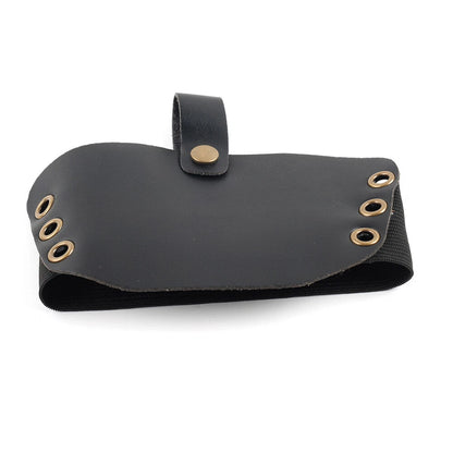 Leather Shifter Cover Boot Protector for Motorcycle - Black