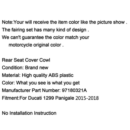 Rear Pillion Cover for 15-18 Ducati 1299 Panigale (2015-2018)