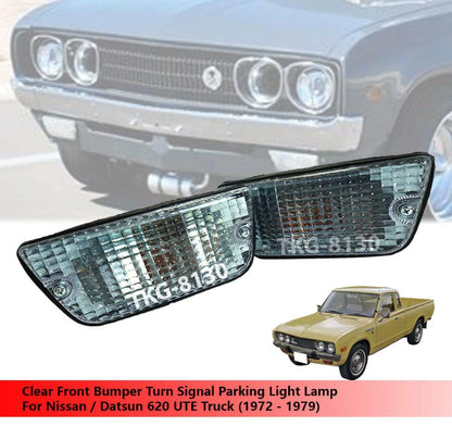 Clear Front Bumper Indicators  Light for Nissan Datsun 620 (1972-1979)