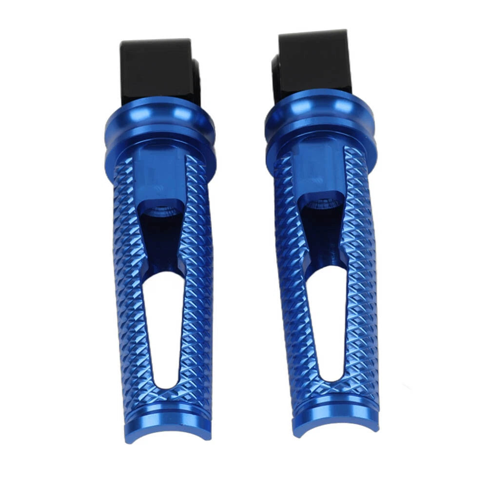 Blue Passenger Rear Footrest Pegs for Kawasaki Z300, 400, 650, 900, ZX6R (2015-2023)