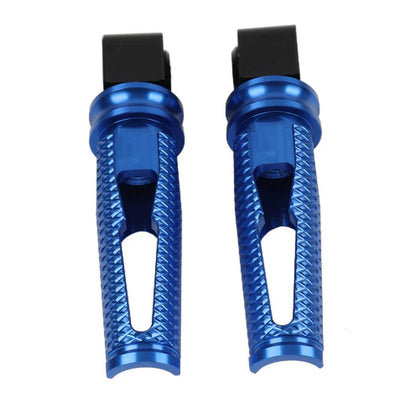 Blue Passenger Rear Footrest Pegs for Kawasaki Z300, 400, 650, 900, ZX6R (2015-2023)
