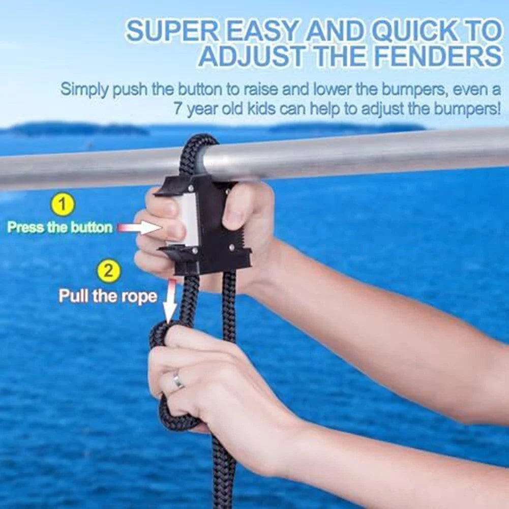 Boat Bumper Adjuster Clip for Easy Installation on Railings/Cleats