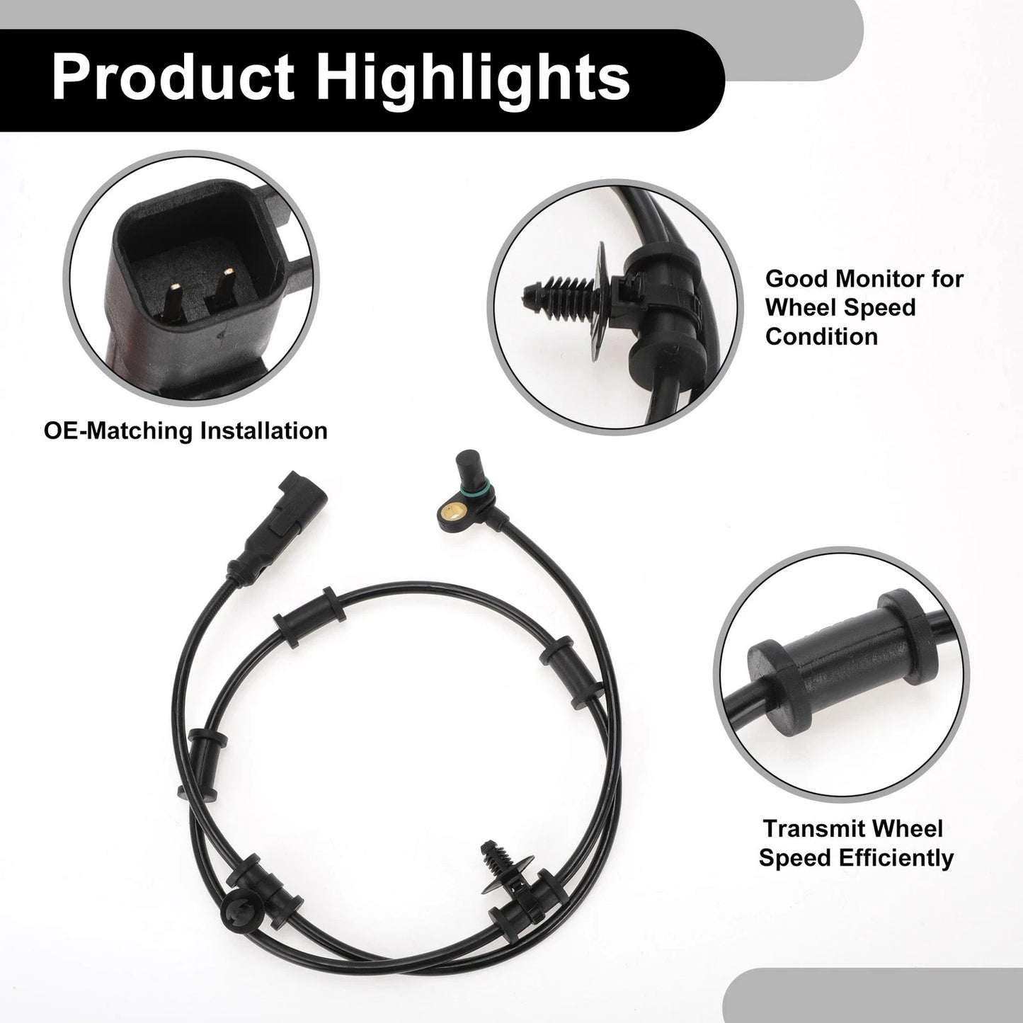 ABS Wheel Speed Sensor 1 x for Dodge Ram 2500 3500 Laramie
