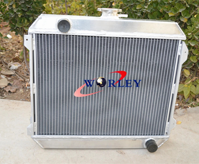 3 x Row Aluminum Radiator + Fan for Nissan Datsun Stanza 510 610 710 720 (1977-1982)