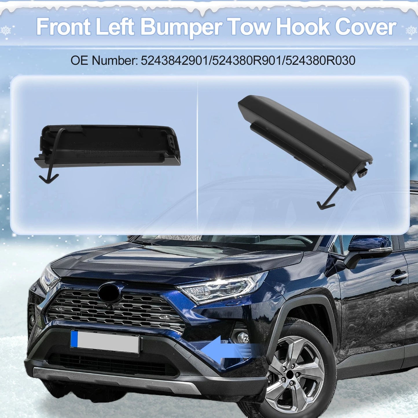 Left Front Tow Hook Cover Cap for Toyota Avensis (2015–2018)