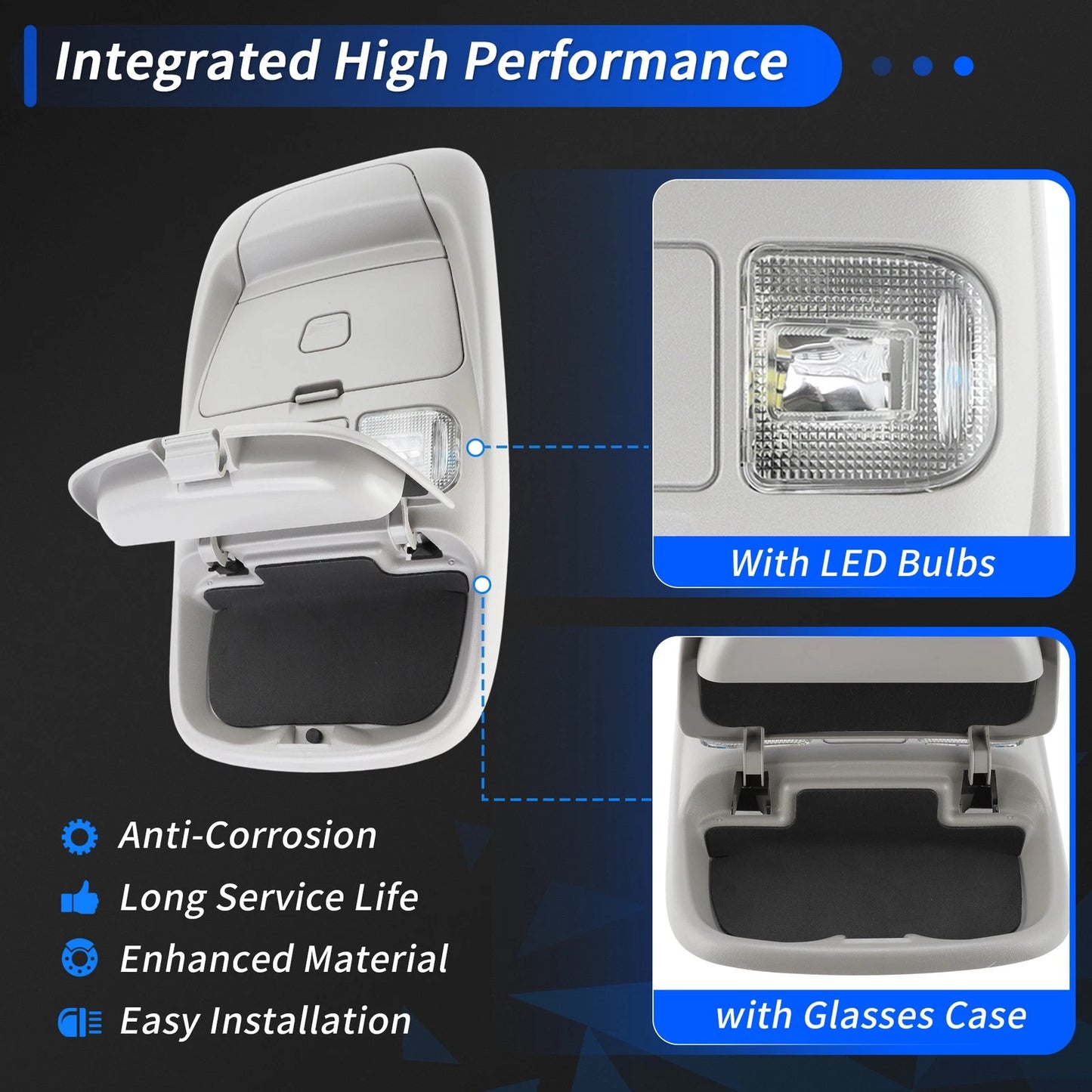 Dome Light Console Assembly for Dodge Ram 2500-3500 (1999-2002) Beige
